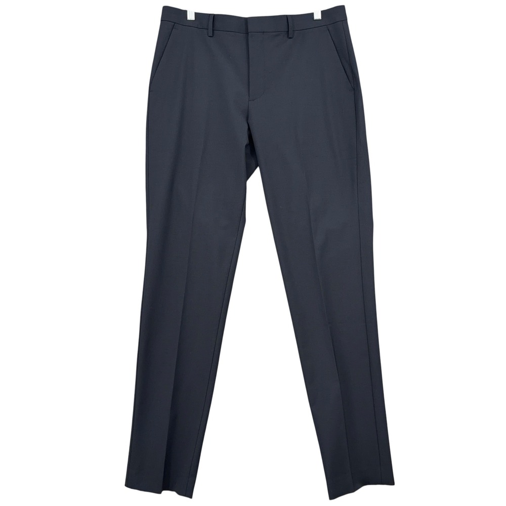 Express Extra Slim Dress Pants Mens 32x34 Wool Blend Black